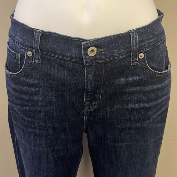Lucky Brand Brooke Boot Dark Wash 5-Pocket Button Zip Closure Blue Jeans-8/29 - Picture 4 of 13